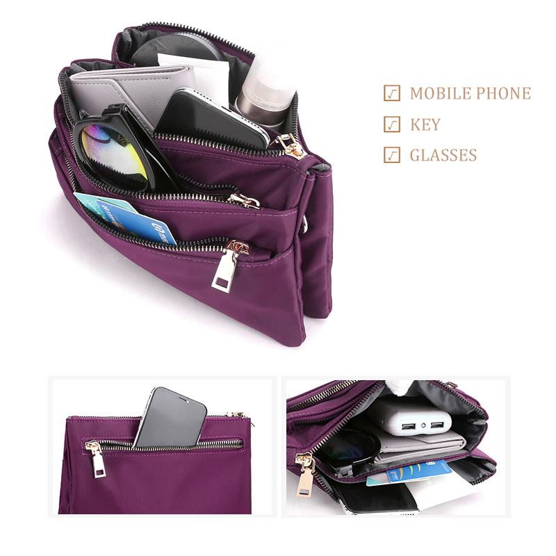 Women Simple Multi Layers Daily Crossbody Bag