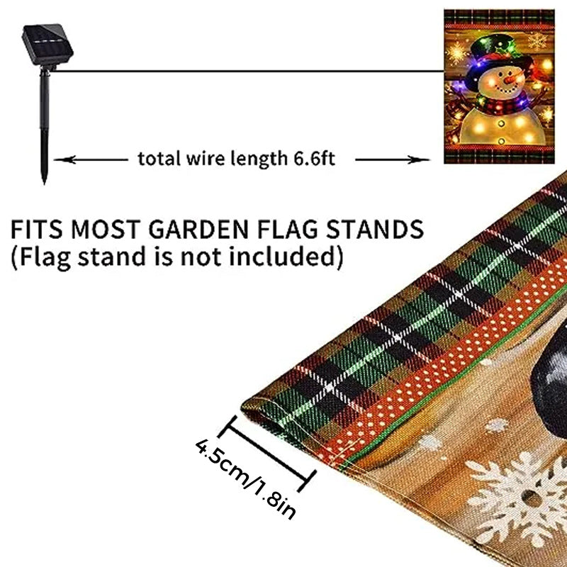 LED Snowman Garden Flag