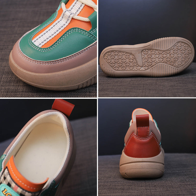 Women's Colorblock Thick Sole Walking Shoes