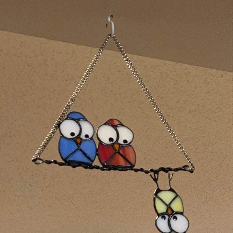 Owl Glass Window Hangings
