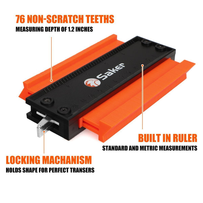 Saker Contour Gauge Profile Tool - Upgraded Version