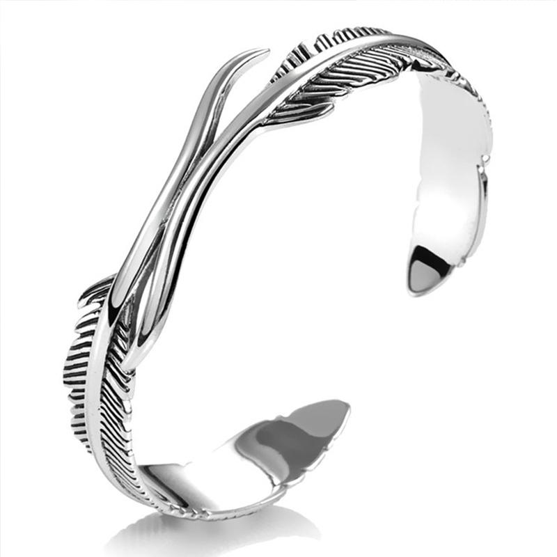 Silver Feather Bracelet