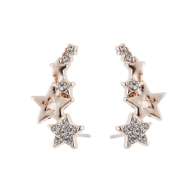 Exquisite Five-Pointed Star Diamond Earrings