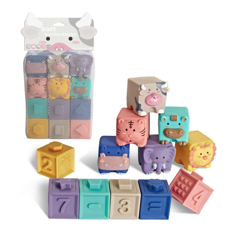 Infant Cartoon Soft Building Blocks