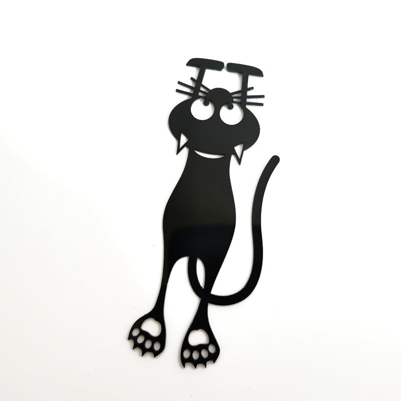 Creative Black Kitten Hollowed Out Bookmark