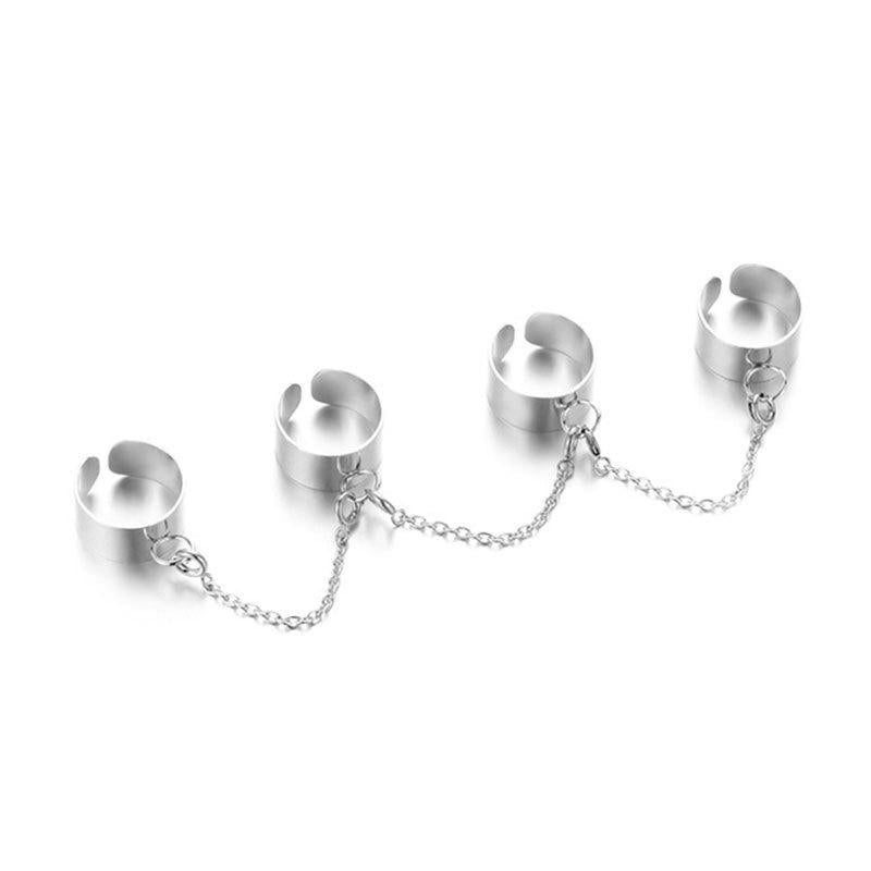 Punk Chain Combination Ring