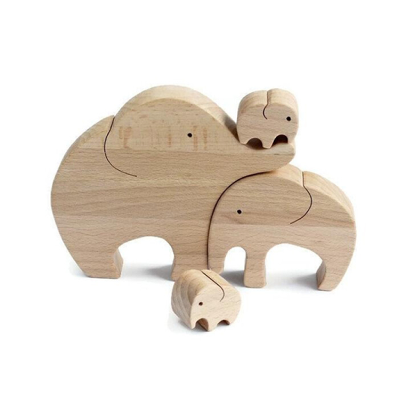 Creative Wooden Elephant Ornament