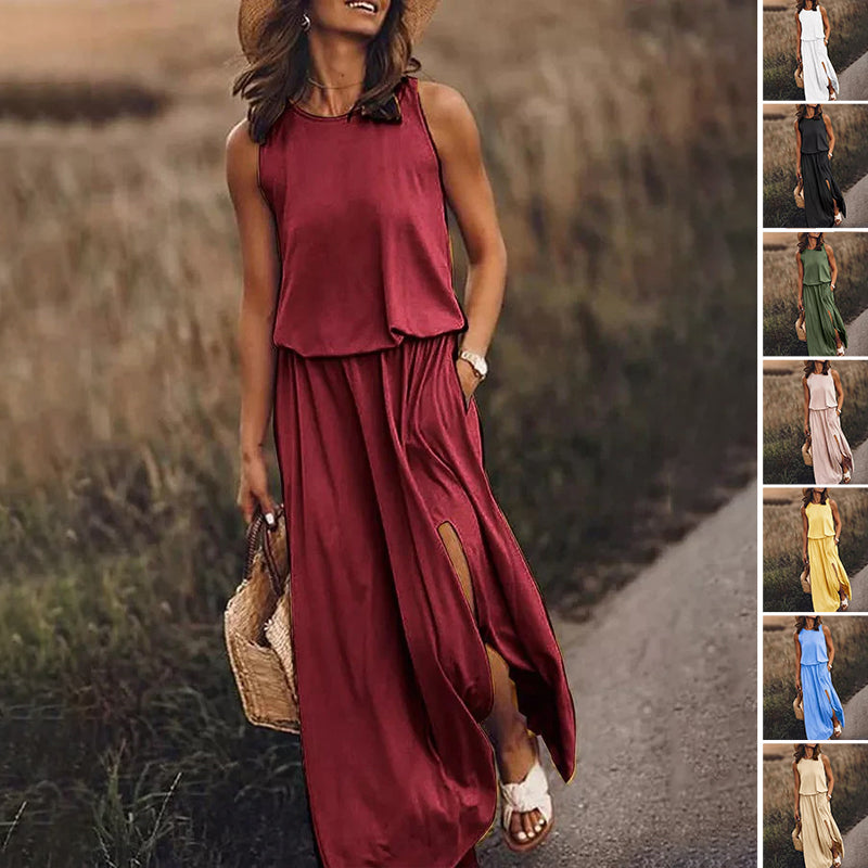 Loose Fit Slit Maxi Dress