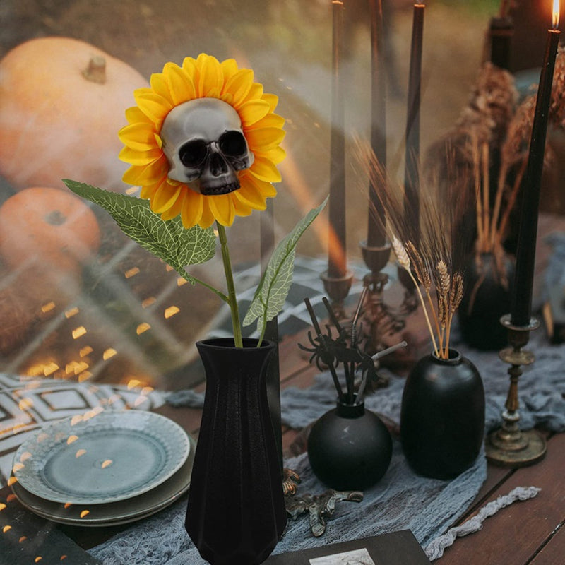 Halloween decoration sunflower skull