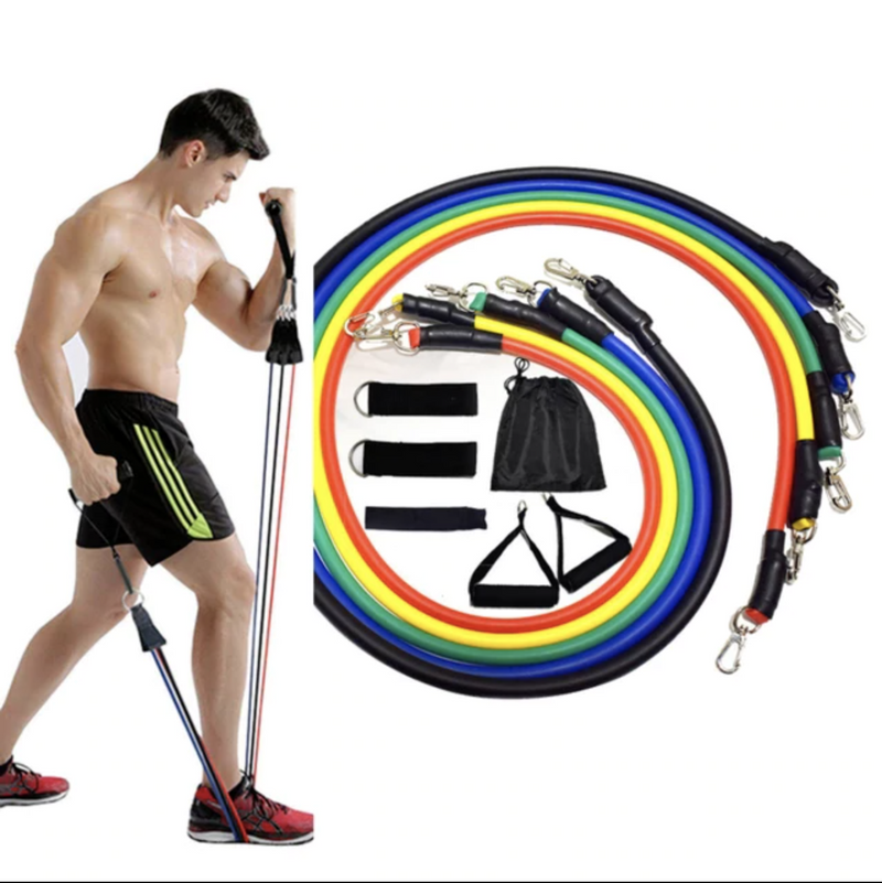 Resistance Band 11pcs/Set - Latex Resistance Bands Gym Door Anchor Ankle Straps