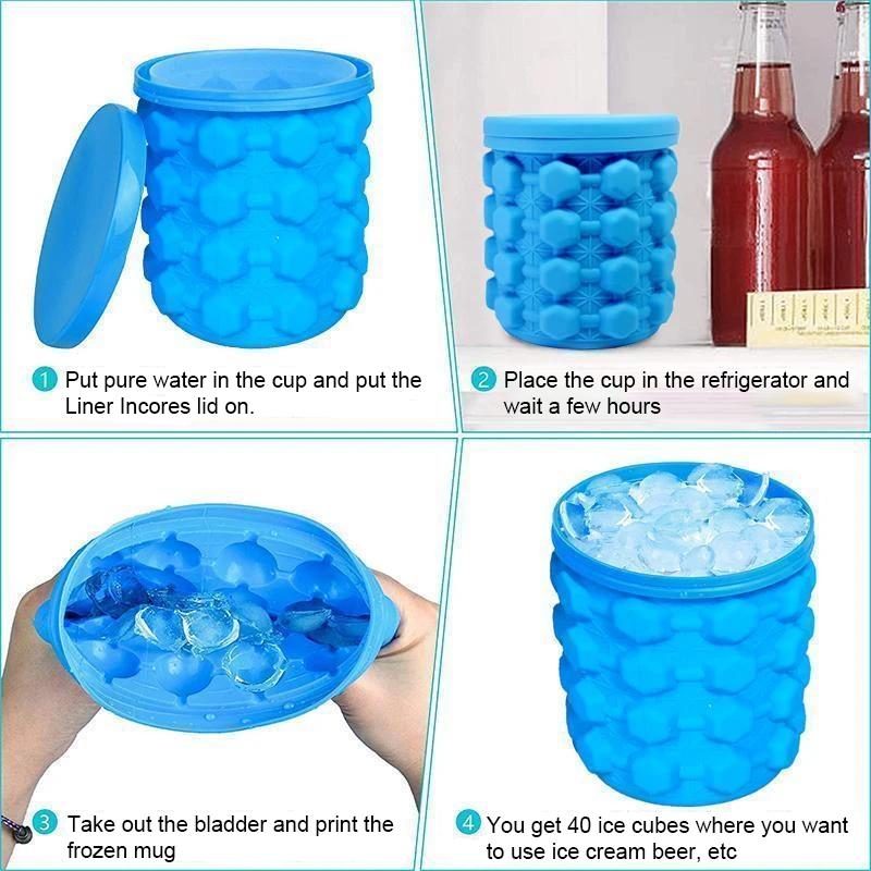Improved Ice Bucket, Bequee Genie Ice Cube